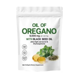 Oil of Oregano Softgels, 300 Count | 2 in 1 Formulated with Black Seed Oil, 4X Strength Carvacrol & Thymoquinone | Plant Based, Non-GMO, & Immune Support
